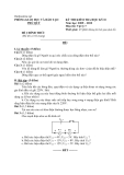 Đề kiểm tra học kì II năm học 2009 - 2010 môn Vật lớp 7 - Đề chính thức 