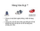 Bài giảng Hàng hóa là gì ?