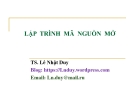 Bài giảng Lập trình mã nguồn mở - TS. Lê Nhật Duy