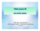 Bài giảng Tổng quan về an ninh mạng - PGS. TSKH. Hoàng Đăng Hải