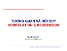 Bài giảng Tương quan và hồi quy - TS. Lê Văn Huy