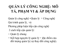 Bài giảng Quản lý công nghệ: Mô tả, phạm vi và áp dụng