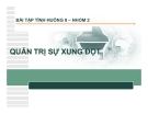 Tiểu luận: Quản trị xung đột