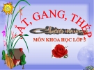 Bài giảng Sắt, gang, thép - Khoa học 5 - GV. N.T.Sỹ