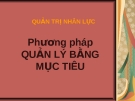 Tiểu luận: Phương pháp quản lý bằng mục tiêu