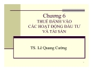 Bài giảng Phân tích chính sách thuế: Chương 6 - Ts. Lê Quang Cường