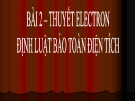 Bài giảng Thuyết electron - Vật lý 11 - GV. L.N.Trinh