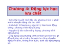 Bài giảng Cơ lưu chất: Chương 4 - TS. Lê Thị Hồng Hiếu