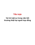 Tiểu luận: Vai trò luật sư trong việc bồi thường thiệt hại ngoài hợp đồng