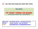 Bài giảng Kỹ thuật thông tin quang: Chương 3 - Học viện CN Bưu chính Viễn thông