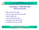 Bài giảng Cấu kiện điện tử và quang điện tử: Chương 3 - Ths. Trần Thục Linh