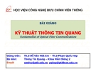 Bài giảng Kỹ thuật thông tin quang: Chương 5 - Học viện CN Bưu chính Viễn thông