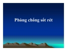 Bài giảng Phòng chống sốt rét