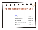 Bài thuyết trình Họ các đường cong bậc 1 và 2