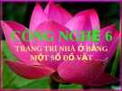 Bài giảng Công nghệ 6 bài 11: Trang trí nhà ở bằng một số đồ vật