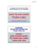 Bài giảng Quản trị kinh doanh toàn cầu: Chương 1 - TS Nguyễn Văn Sơn