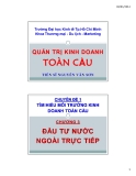 Bài giảng Quản trị kinh doanh toàn cầu: Chương 3 - TS Nguyễn Văn Sơn