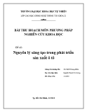 Tiểu luận: Nguyên lý sáng tạo trong phát triển sản xuất ô tô