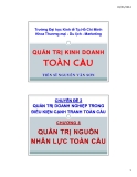 Bài giảng Quản trị kinh doanh toàn cầu: Chương 8 - TS Nguyễn Văn Sơn