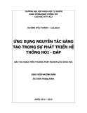 Tiểu luận: Ứng dụng nguyên tắc sáng tạo trong sự phát triển hệ thống hỏi - đáp