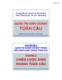 Bài giảng Quản trị kinh doanh toàn cầu: Chương 5 - TS Nguyễn Văn Sơn