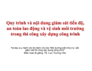 Bài giảng Quy trình và nội dung giám sát tiến độ, an toàn lao động và vệ sinh môi trường trong thi công xây dựng công trình