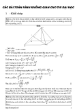Các bài toán hình không gian cho thi Đại học