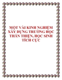 SKKN: Một vài kinh nghiệm xây dựng trường học thân thiện, học sinh tích cực