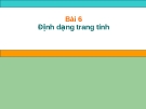 Bài giảng Tin học lớp 7 - Bài 6: Định dạng trang tính