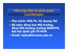 Bài giảng Địa lý cảnh quan: Chương 1 - PGS.TS. Hà Quang Hải