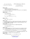 Đề thi thử ĐH môn Toán - THPT Trần Quang Khải năm 2011