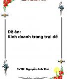 Đề án Kinh doanh trang trại dế - Nguyễn Anh Thư