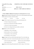 Đề thi và đáp án thi học kì II môn Vật lý lớp 9 năm học 2011 - 2012 - Trường THCS Viên An Đông