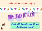 Bài LTVC: Cách viết tên người, tên địa lí  - Bài giảng điện tử Tiếng việt 4 - GV.N.Phương Hà