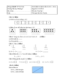 Kì thi kiểm tra định kỳ lần 2 Toán 1 (2013 – 2014) trường Tiểu học Phường 9 (Kèm Đ.án)
