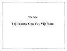 Tểu luận: Thị trường cho vay Việt Nam