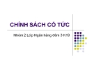 Thuyết trình: Chính sách cổ tức