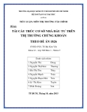 TIỂU LUẬN: Tái cấu trúc cơ sở nhà đầu tư trên thị trường chứng khoán theo đề án 1826