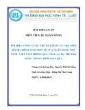 Tiểu luận:Tiểu luận: Tìm hiểu về công cụ dự trữ bắt buộc và việc điều hành chính sách tiền tệ của Ngân hàng Nhà nước Việt Nam thông qua công cụ dự trữ bắt buộc trong thời gian qua