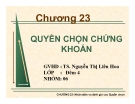 Tiểu luận: Quyền chọn chứng khoán