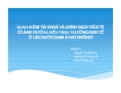 Thuyết trình: Quan điểm tài khoá và chính sách tiền tệ có ảnh hưởng đến tăng trưởng kinh tế ở các nước Nam Á hay không?