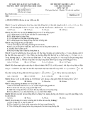 Đề thi thử ĐH môn Vật lí - THPT chuyên Phan Bội Châu lần 2 (2010-2011) - Mã đề 132