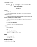 Giáo án Hóa học 12 bài 7: Luyện tập - cấu tạo và tính chất của cacbohiđrat (Chương trình cơ bản)
