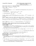 Đề thi thử ĐH môn Toán - THPT Lý Thường Kiệt (2010-2011) khối A