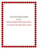 Sáng kiến kinh nghiệm:  Một số biện pháp GD lễ giáo cho trẻ mẫu giáo