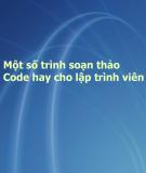 Một số trình soạn thảo Code hay cho lập trình viên