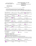 Đề thi thử ĐH môn Hóa học - THPT TX Phước Long lần 1 năm 2012 đề 171