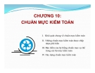 Bài giảng môn Lý thuyết kiểm toán: Chương 10