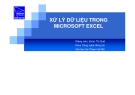 Bài giảng Xử lý dữ liệu trong Microsoft Excel - Đoàn Thị Quế