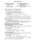 Đề kiểm tra chất lượng học kì 1 Toán 12 (2013-2014) - Sở GD & ĐT Tỉnh Đồng Tháp (Kèm lời giải)